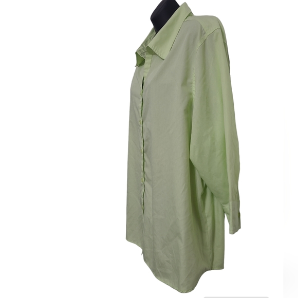 Penmans Pale Green 3/4 Sleeved Button-down Blouse Size 3X - Picture 2 of 10